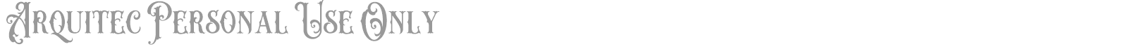 Arquitec font preview